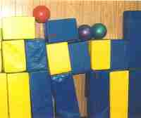 Toys for building and active motor play